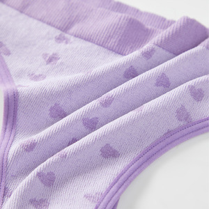 Populaire Violet amour tricoté haute élastique taille ondulée fille mi-taille string quatre saisons universel femmes sous-vêtements respirant - Product Image 5