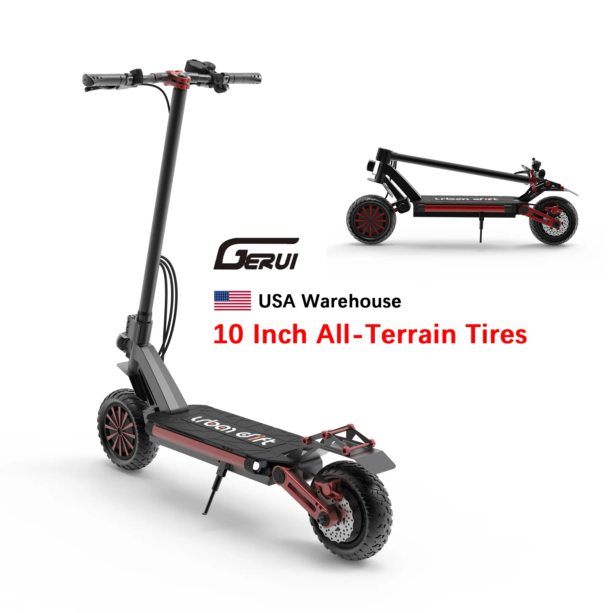 New elektrik scooter adult 800W dual motors off road 10 inch 52v 20Ah USA warehouse free shipping off road electric scooter