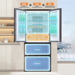 Réfrigérateur à portes françaises 409L <span class=keywords><strong>encastrable</strong></span>, sans givre, à technologie Inverter, économe en énergie, appareil de cuisine - Product Image 3