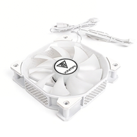 Ventilateur de refroidissement CPU ARGB blanc 120 mm Infinity Mirror 12 V avec interface 3 broches pour boîtier PC