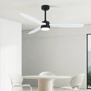 Ventilador de teto com controle remoto inteligente decorativo para ambientes internos, melhor inversor de quarto com luzes LED