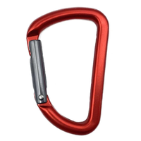 Mousqueton à ressort en forme de D 6kN en aluminium pour accessoires de camping professionnels, équipement de sécurité en plein air