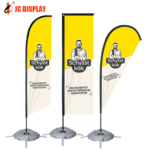 Factory Single/double Side Custom Printing Feather Flags Flying Beach Flag for Event Advertising