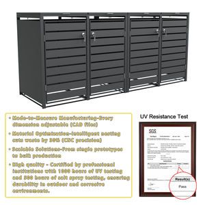 उद्यान धातु के कचरे के डिब्बे गैस स्प्रिंग्स और दबाव नम से सुसज्जित हैं और 60l, 120l और 240l कचरे के डिब्बे के साथ संगत हैं। - Product Image 5