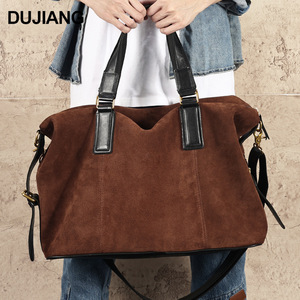 กระเป๋าหนังกลับสะพายไหล่ผู้ชาย Dujiang หนังแท้ ความจุขนาดใหญ่ กระเป๋าสะพายข้าง ใช้ได้ทุกวัน ฤดูใบไม้ร่วง 2024 - Product Image 1