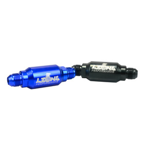 LZONE PERFORMANCE Fuel Filter AN8 40 Micron Aluminum Black Blue Model 5580 - Product Image 3