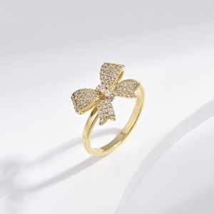 factory price plata 925 sterling silver butterfly <b>ring</b> Everyday Wear wedding gold plated zircon dainty <b>finger</b> <b>rings</b> for women - Product Image 3