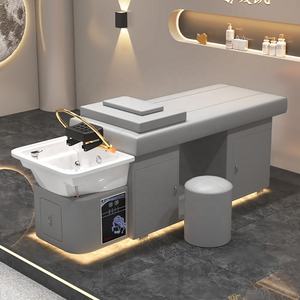 Cama de Champú para Spa de Cabeza de Lujo Estilo Japonés Moderno para Salón de Belleza y Barberías - Product Image 6