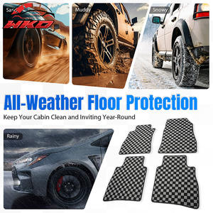 Tapis de sol pour Nissan Sentra 13-19, antidérapant, à carreaux, noir, gris, à motifs - Product Image 6