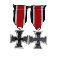 Medalla Vintage de Metal con Forma de Cruz Antigua, Medallón Personalizado con Logotipo, Patrón de Cruz Negra, Medallas Alemanas para Recuerdo