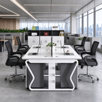 Bureau de travail en bois en forme de L moderne avec rangement, hauteur réglable, styles et couleurs variés, personnalisation du logo, usage commercial, garantie 1 an