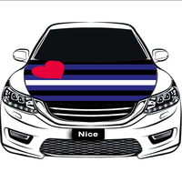 Housse de capot de voiture personnalisée en polyester extensible, motif arc-en-ciel gay (Phox Design), pour salon automobile et protection solaire
