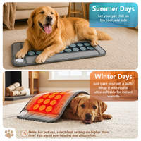 Tapis chauffant électrique intelligent 9 zones de chaleur et 4 minuteries en pierres de jade naturelles pour le corps entier, le cou, les épaules, le dos, soulagement de la douleur, tapis chauffant en peluche pour animaux de compagnie
