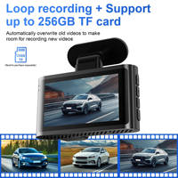 Caméra embarquée double objectif 3.0 pouces avec Wi-Fi et GPS, enregistreur vidéo de conduite avant et arrière, boîte noire de voiture, caméra 4K