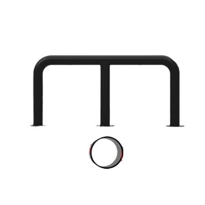 รั้วกั้นชนิด M แบบหนา ทำจากท่อเหล็กโค้ง  สำหรับความปลอดภัยบนท้องถนน  รั้วกั้นสวนสาธารณะ - Product Image 1