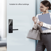 Serrure de porte d'entrée sans clé avec poignée Serrure intelligente à code électronique Clavier numérique d'hôtel Serrure de porte intelligente