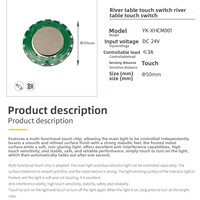 Module LED tactile style influenceur pour table à effet de rivière, avec entrée 24V et garantie de 3 ans