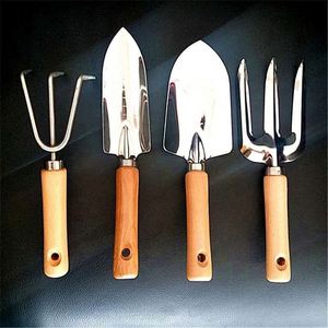 Ensemble d'outils de jardin - 4 pièces, 5 pièces, kit d'outils de jardin robustes avec manche en bois - Product Image 2