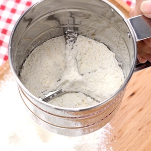 <span class=keywords><strong>Tamis</strong></span> à farine de cuisine en acier inoxydable, taille personnalisée, à manivelle manuelle, 2 couches, 3 tasses, pour la pâtisserie - Product Image 6