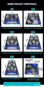 เครื่องจำลองการบิน 9D XD VR 8 ที่นั่ง รูปทรงแปดเหลี่ยม โรงภาพยนตร์โดมบินได้ รุ่นปี 2025 พร้อมที่นั่งเคลื่อนไหว โปรเจคเตอร์ และอุปกรณ์ความบันเทิง - Product Image 5