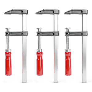 Prensas de acero de alta resistencia con mango de madera, abrazaderas rápidas ajustables en pulgadas para carpintería - Product Image 1