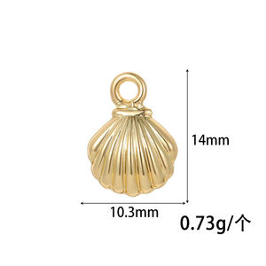 الأكثر مبيعًا DIY سلسلة قذيفة المحيط DIY جولة الإسكالوب قلادة سوار مجوهرات سحر صنع الملحقات - Product Image 6