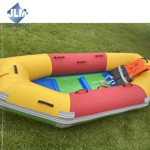 JLM langlebiges aufblasbares PVC-Boot zum Fischen und Rudern mit Aluminiumboden