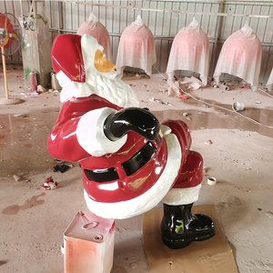Commercial Factory Large Outdoor Christmas Decorations Waterproof UV Proof Anti-Corrosion Durable Fiberglass <strong>Life</strong> <strong>Size</strong> <strong>Santa</strong> - Product Image 5