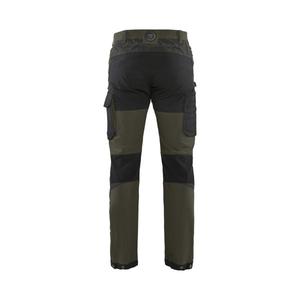 BLAKLADER - 142216454599D84 Pantalon de service extensible dans les 4 sens Vert olive foncé/Noir-PANTALON DE TRAVAIL EAN 7330509734353 - Product Image 2