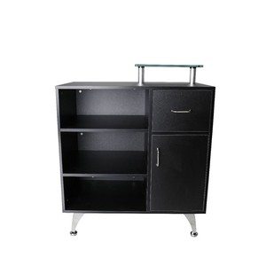 Mostrador de Caja para Salón de Belleza Dongpin 804598 con Paneles de Madera, Vidrio Templado y Acero Inoxidable - Product Image 4