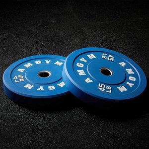 Plaques de pare-chocs en <span class=keywords><strong>caoutchouc</strong></span> <span class=keywords><strong>naturel</strong></span> Umet Plaques de poids durables, sans décoloration et résistantes aux fissures pour l'haltérophilie et l'entraînement CrossFit - Product Image 5