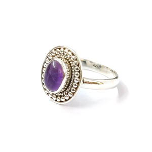 Anillo de Amatista, Anillo de Plata de Ley 925 con Piedra Preciosa, Colección Hecha a Mano, Anillos Finos, Joyería de Plata, Precio al por Mayor - Product Image 2