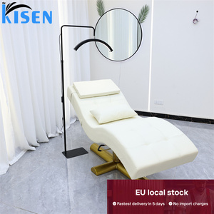 Kisen Europe Stock Hot Selling Beauty <b>Bed</b> Adjustable S-shape Salon Massage Table Lash Chair Beauty Facial Eyelash <b>Bed</b> - Product Image 4