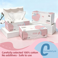 Serviettes nettoyantes jetables en coton 100% personnalisées en boîte, douces et absorbantes, pour étudiants et enfants, en tissu non tissé