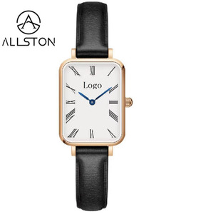 Montres à <span class=keywords><strong>quartz</strong></span> en cuir pour femmes Virtue, très vendues, design carré rétro, luxe et mode, cadeaux parfaits pour les filles, personnalisables - Product Image 2