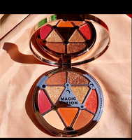 Palette de fards à paupières scintillants 9 couleurs, personnalisable, vente en gros, haute qualité, résistante à l'eau, pour un amour romantique éclatant