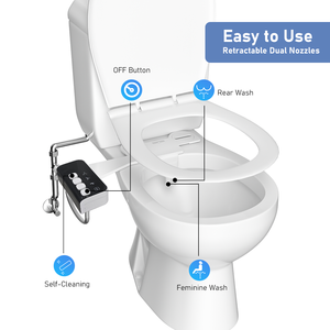 <strong>ABS</strong> Plastic Material Self-Cleaning Retractable Cold Water Bidet Attachment <strong>for</strong> Existing Toilets New Product <strong>for</strong> Bathroom Toilet - Product Image 2