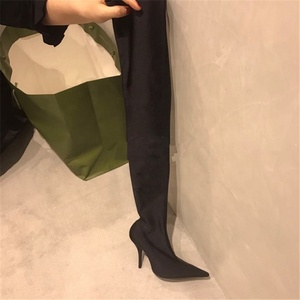 Skintight Stretch Women's Super Long <b>Boots</b> Thigh High Sexy Custom High Heels Shoes Ladies Club Party Shoes - Product Image 5