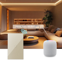 Panneau mural tactile intelligent Wi-Fi de style luxe 10A 240V avec commande vocale et télécommande de minuterie pour la vente en gros