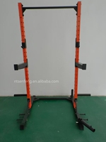 SENFENG SPORTS Réglable Squat Machine Demi Puissance Rack pour Retour Gym Équipement pour Musculation Gain de Place Barbell Rack