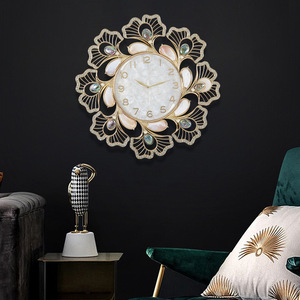 Enamel Glass Wall <b>Clock</b> Round Silent <b>Battery</b> Powered Living Room Decorative <b>Clock</b> - Product Image 1
