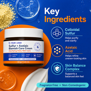 Crème Apaisante Anti-Acné à Base de Plantes ODM pour Peaux à Tendance Acnéique : Apaise les Irritations, Débouche les Pores, Calme les Inflammations et Atténue les Imperfections à l'Acide Azélaïque - Product Image 4