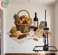 Nueva máquina de impresión de murales de pared de peso ligero tinta UV 3D 5D diseño de habitación de oficina impresora de inyección de tinta de pared Vertical