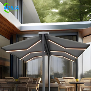 Grande auvent de terrasse rétractable à cassette complète, double ouverture, motorisé, auvent de fenêtre, <span class=keywords><strong>voile</strong></span> enduit pour l'ombrage extérieur - Product Image 3