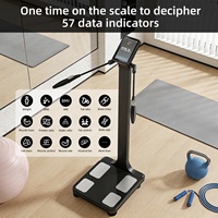 Balance connectée intelligente à 8 électrodes pour analyse corporelle, Bluetooth et Wi-Fi, mesure du poids et de l'IMC, idéale pour les centres de fitness