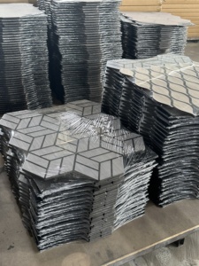 Tùy Chỉnh MDF Slat Sang Trọng Nội Thất Hình Lục Giác Acoustic Tấm Gỗ Tường Bảng Điều Chỉnh Cho Tiếng Ồn Giảm Hiện Đại Cho Khách Sạn Phòng Khách - Product Image 2