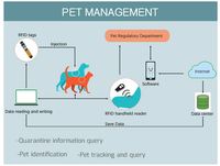 Microchip de Identificación para Mascotas HECERE, Transpondedor RFID EM4305 de 2.12*12mm y 134.2kHz, Mini Etiqueta Impermeable con Certificación ICAR