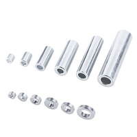 Entretoises rondes en aluminium M4 de haute qualité, rondelles plates, bagues d'étanchéité, manchons d'entretoise, entretoises non filetées, longueur 3mm-40mm
