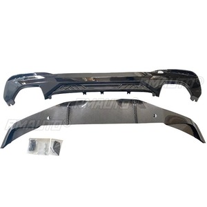 Diffuseur de pare-chocs arrière noir brillant pour BMW Série 5 G30 G38 2018+ - Accessoire de modification automobile - Product Image 3