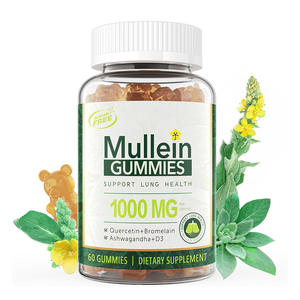 Vente en gros de bonbons santé quotidiens Suppléments respiratoires en feuilles de molène 1000 mg Gommes de molène 9 en un pour poumons - Product Image 1